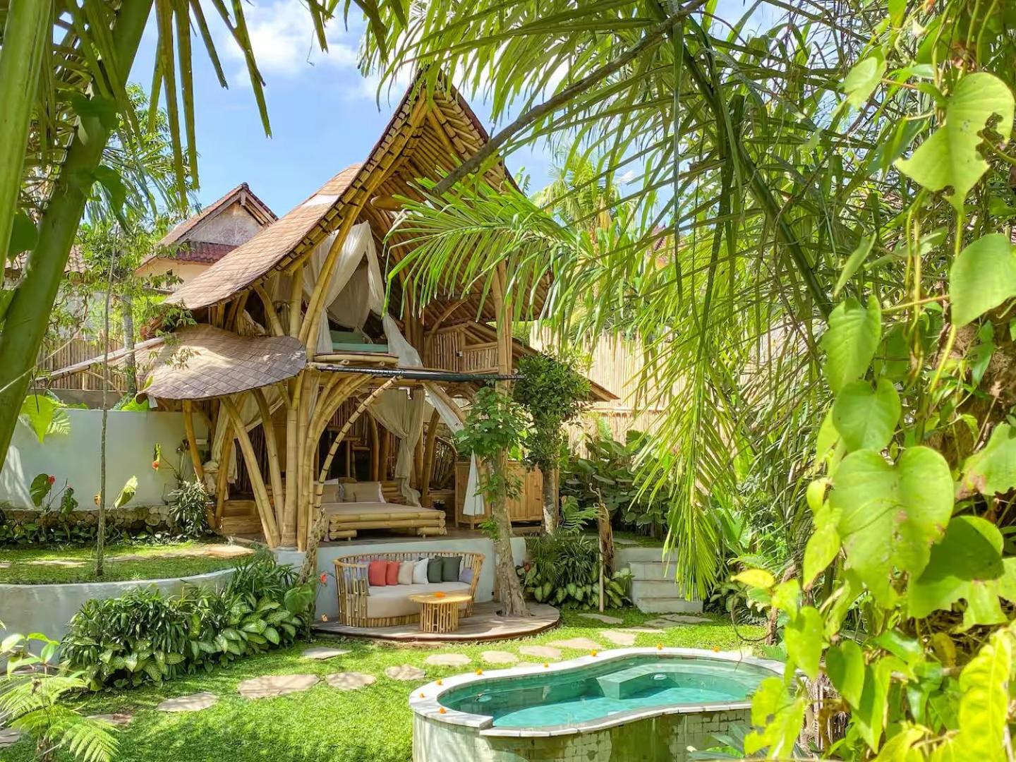 Wahem Eco Bamboo - Magical Bamboo House Ubud Bali Villa Exterior photo